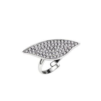 Steelx Bague en acier et CZ