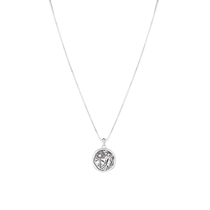 Symbollia Collier Près de moi / Veille sur nous CZ en argent