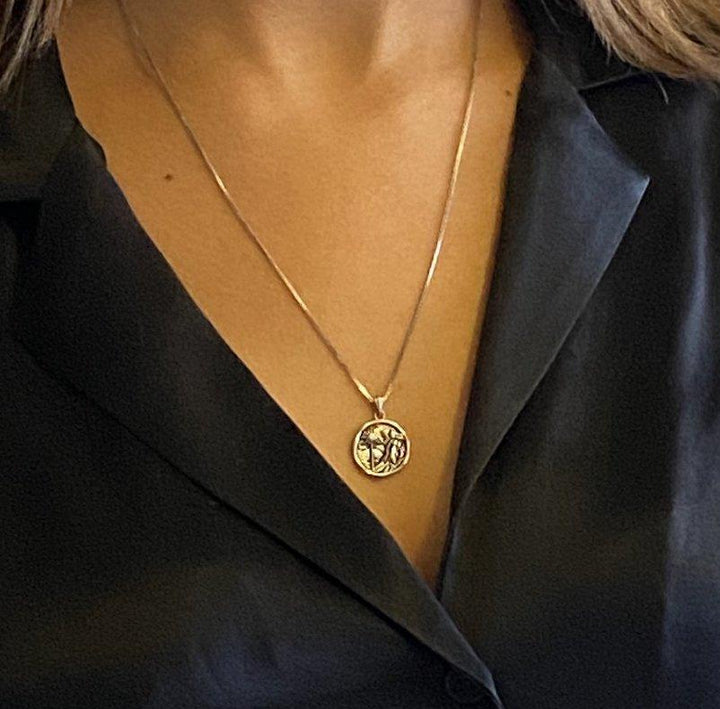 Symbollia Collier Près de moi / Veille sur nous CZ en argent