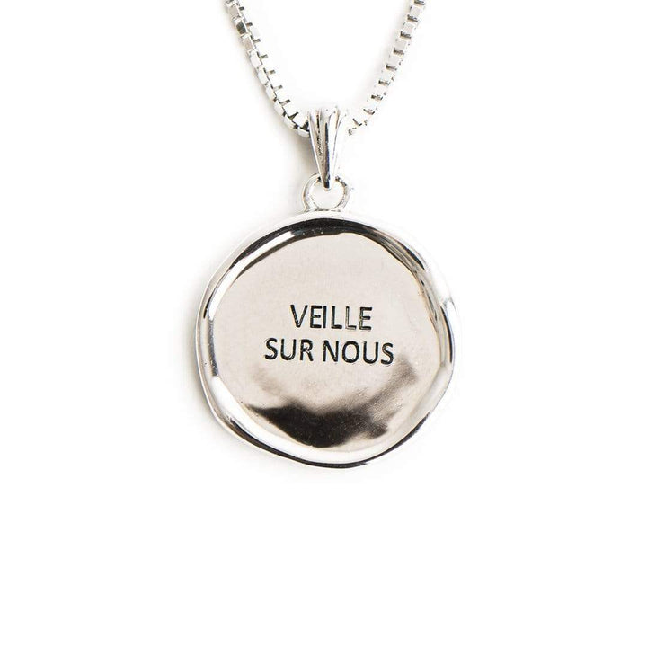 Symbollia Veille sur nous Collier Près de moi / Veille sur nous CZ en argent